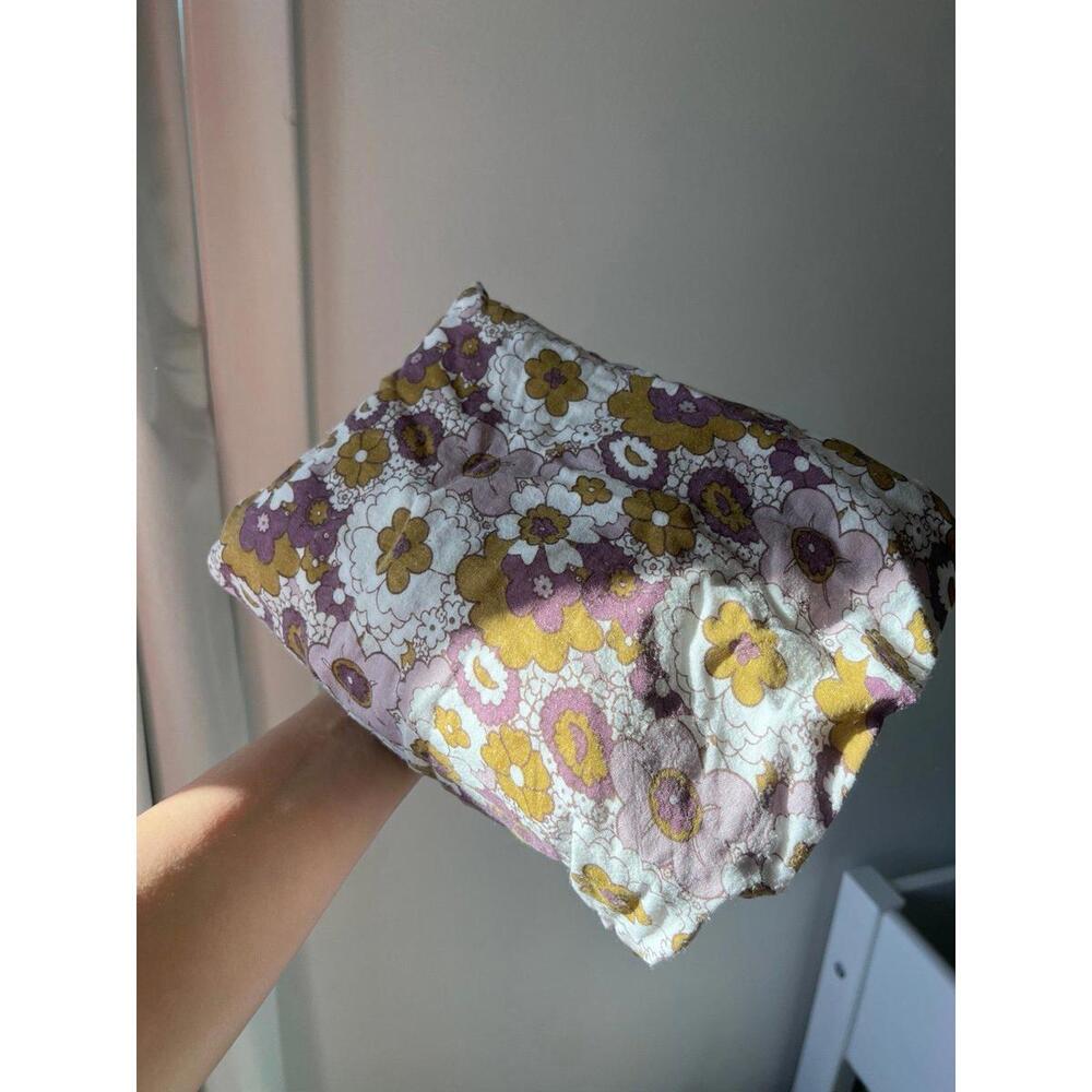 Kate Quinn violet midcentury crib sheet